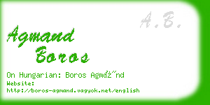 agmand boros business card